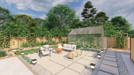 Back yard landscape design example 1